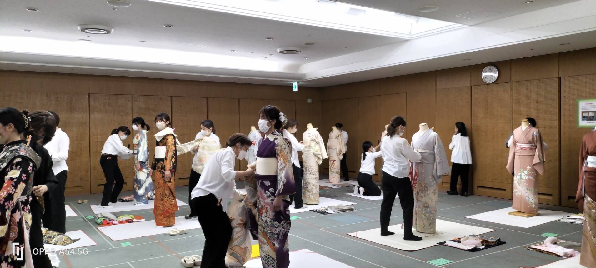 着付け技能検定対策 模擬テストの様子